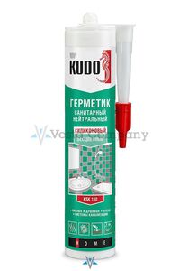 Герметик бесцветный силиконовый нейтральный санитарный KUDO - Vesta Company